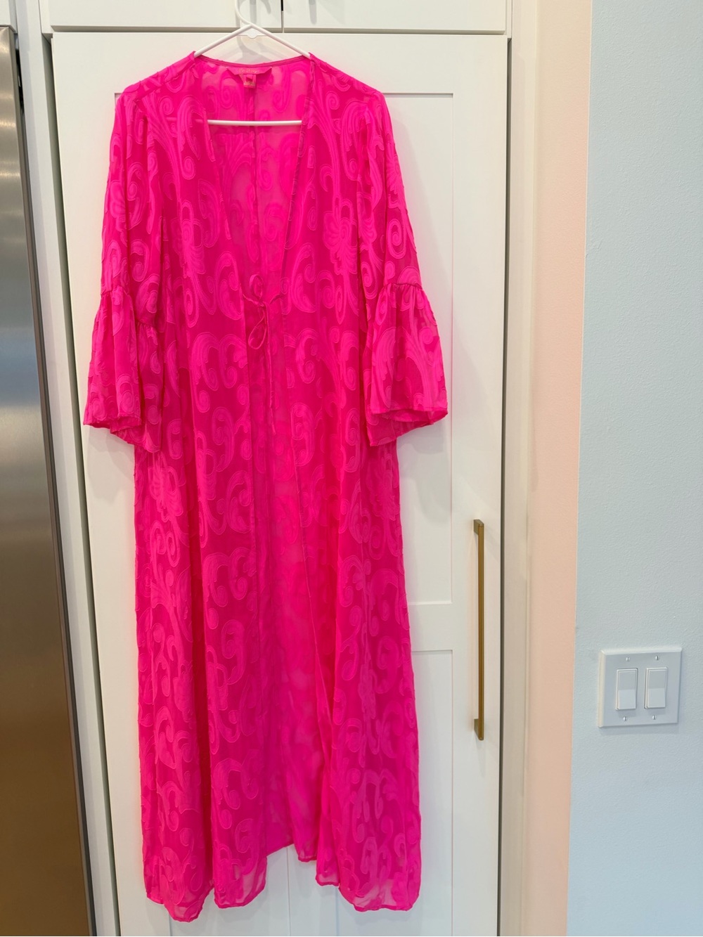 Lilly Pulitzer Bright Fuchsia Sheer maxi cover up